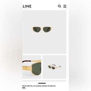 Celine Black and Gold Cat Eye Designer Sunglasses